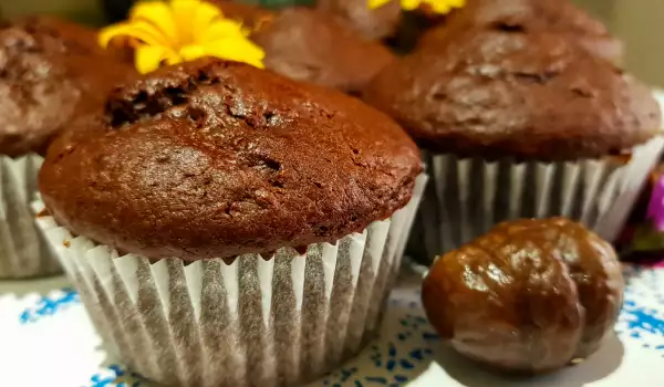 Muffins de chocolate y castañas