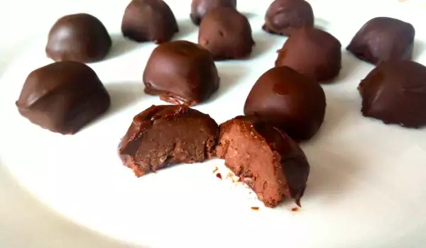 Bombones de chocolate con alubias rojas