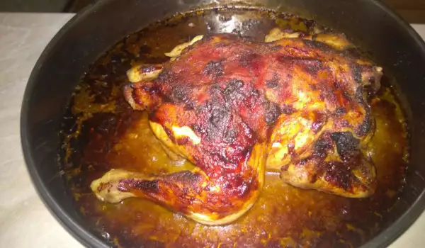 Pollo entero al horno