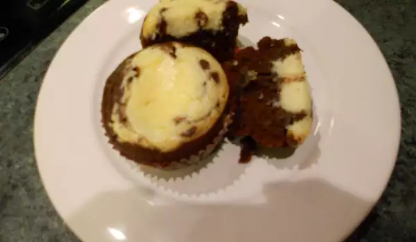 Cupcake de cacao y queso crema