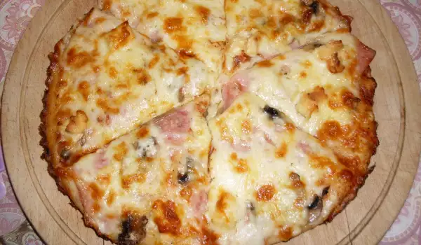 Pizza con champiñones, fácil y deliciosa