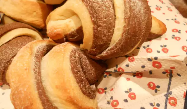 Bollos de brioche bicolor