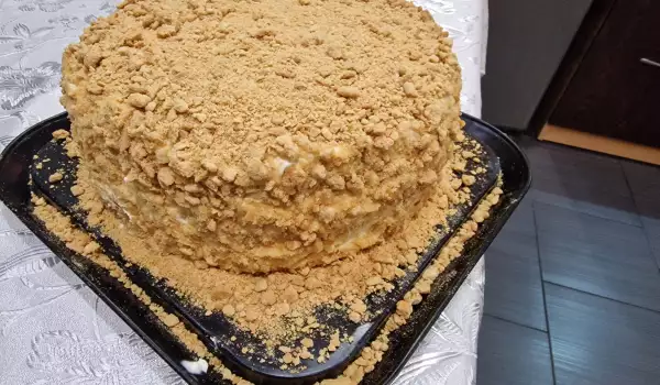 Tarta de miel y arándanos (receta clásica)