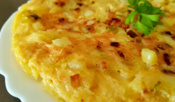 Frittata de puerros y patatas