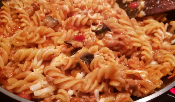 Fusilli a la sartén