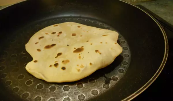 Pan Chapati a la sartén