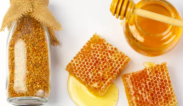 Miel, polen y panal de abeja