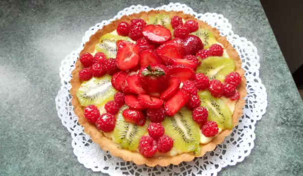 Tarta italiana de fresa y frambuesa