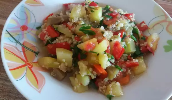 Quinoa con calabacín y berenjena