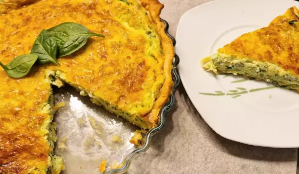 Quiche de espinacas, cheddar y emmental