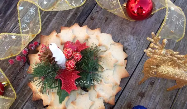 Corona navideña de galletas para decorar