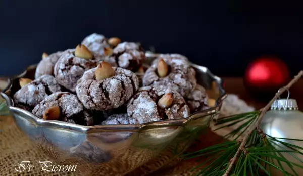 Galletas navideñas de cacao y almendras