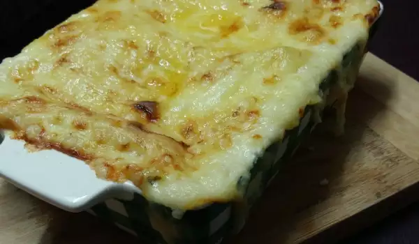 Lasaña de queso y espinacas