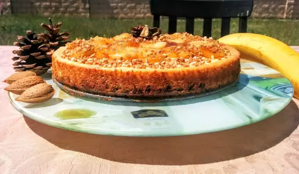 Tarta de queso ligera de plátano