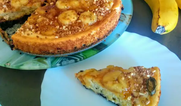 Tarta de queso ligera de plátano