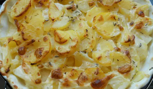 Gratín de patatas al limón