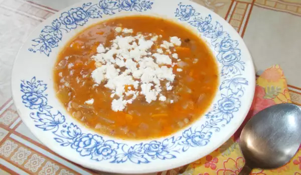 Sopa de cebolla con trigo sarraceno