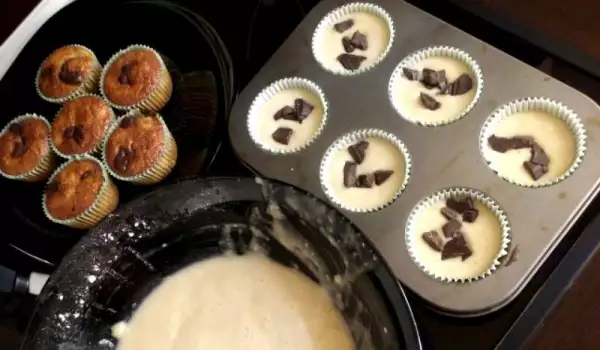 Muffins esponjosos de plátano