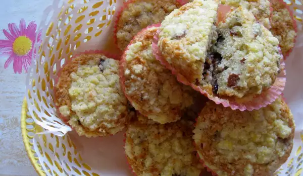 Muffins de ciruelas con costra crujiente