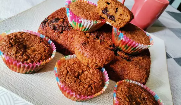 Muffins saludables con calabaza y chocolate