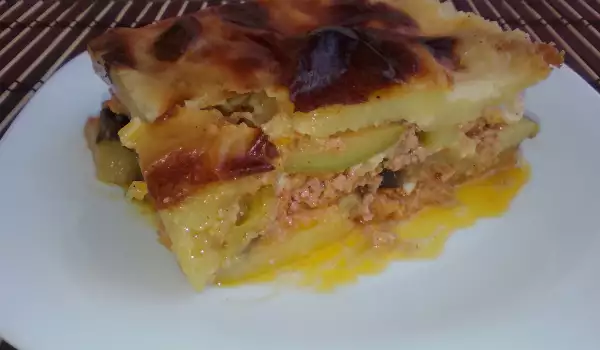 Moussaka griega con berenjenas