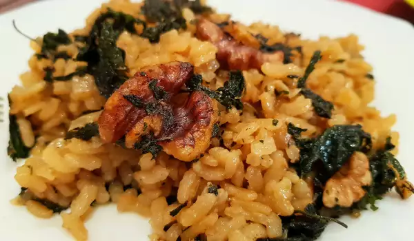 Arroz con ortigas y nueces