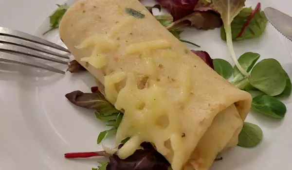 Crepas de pollo con queso