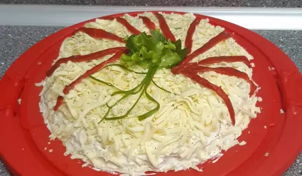 Pastel salado de crepes