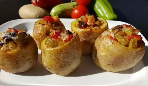 Patatas rellenas con verduras