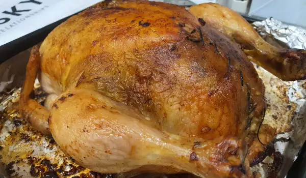 Pollo relleno asado al estilo turco