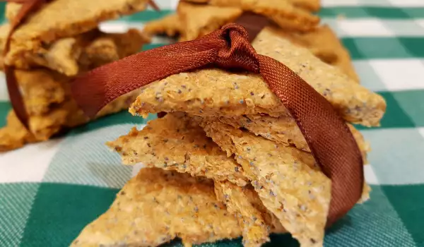 Crackers integrales con sésamo y semillas de lino