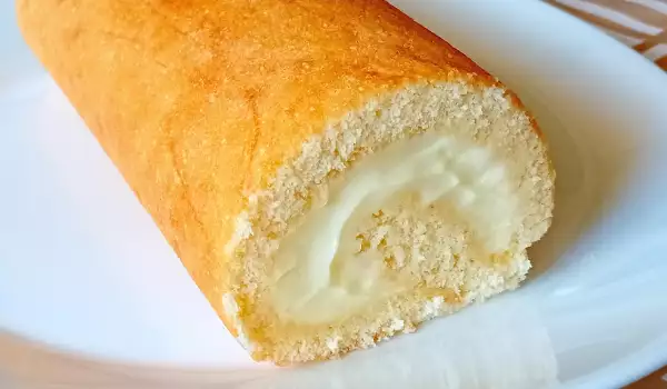 Brazo de gitano relleno de crema casera