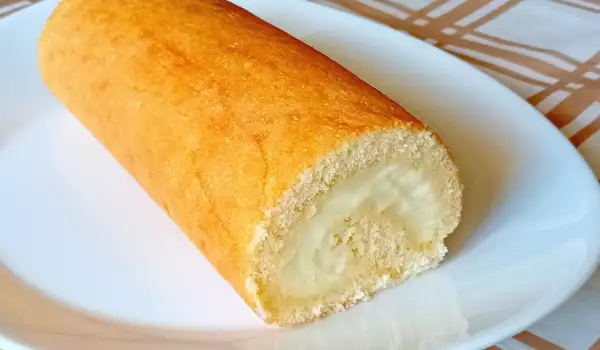 Brazo de gitano relleno de crema casera