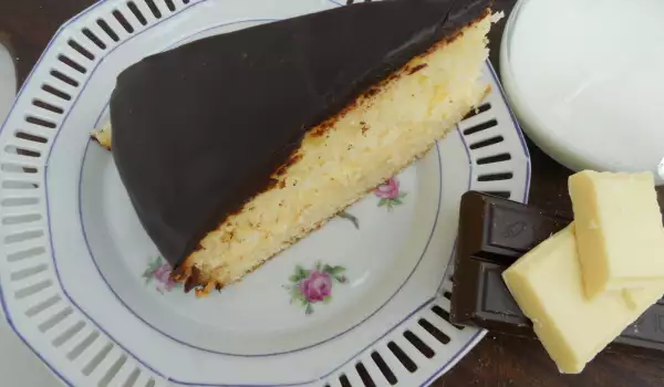 Pastel de crema de Boston con chocolate