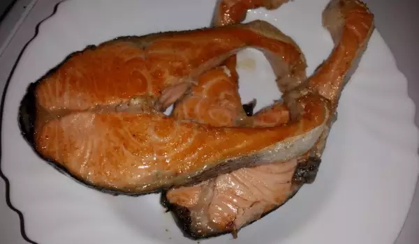 Rodajas de salmón fritas
