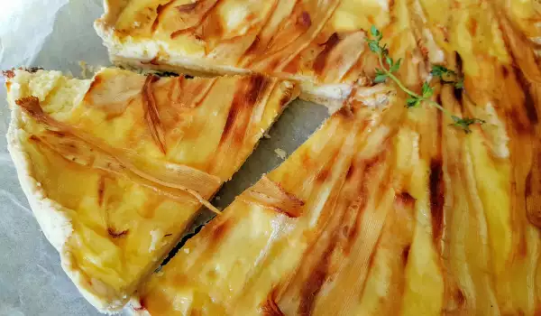 Tarta de chirivías y queso de cabra