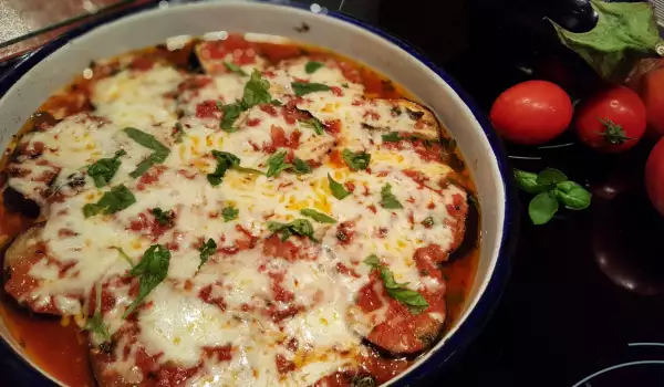 Berenjenas al horno con tomate y mozzarella