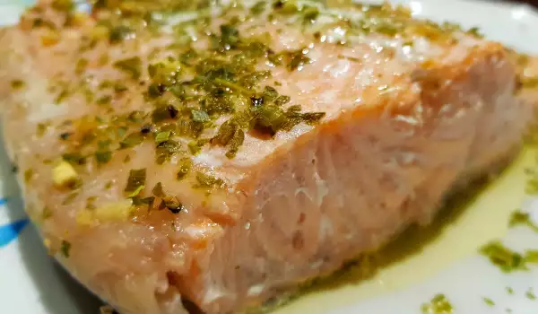 Filete de salmón asado al horno