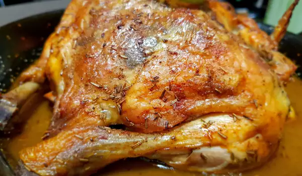 Pollo asado con sidra y lima