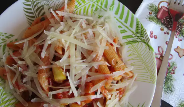 Pasta Penne con Calabacín y Berenjena