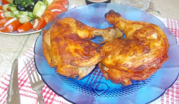 Tiernos muslos de pollo a la mantequilla