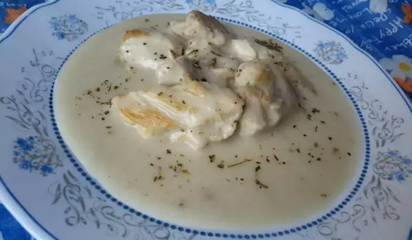 Pechuga de pollo con salsa de nata