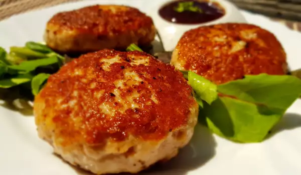 Albóndigas de pollo rellenas de queso