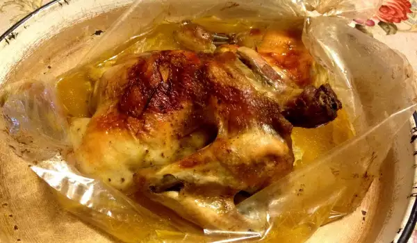 Pollo en bolsa de asar
