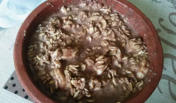 Porridge de avena proteico