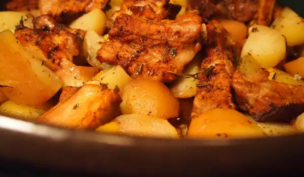 Costillas de cerdo con patatas