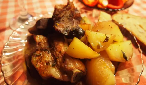 Costillas de cerdo con patatas