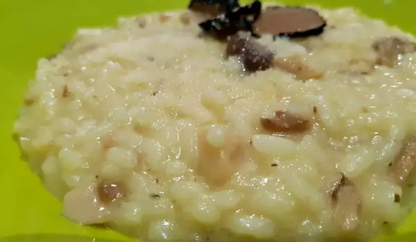 Risotto con boletus y trufa negra