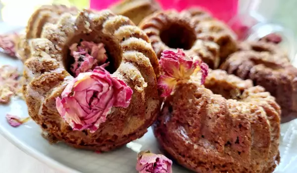 Muffins con mermelada de rosas