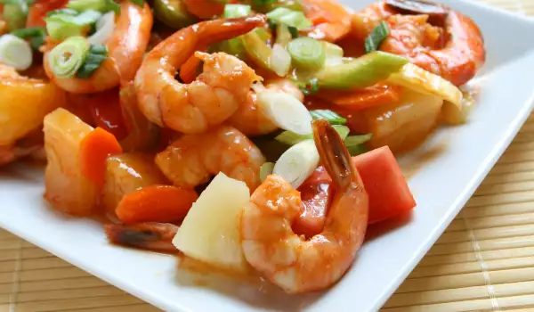 Platos con gambas